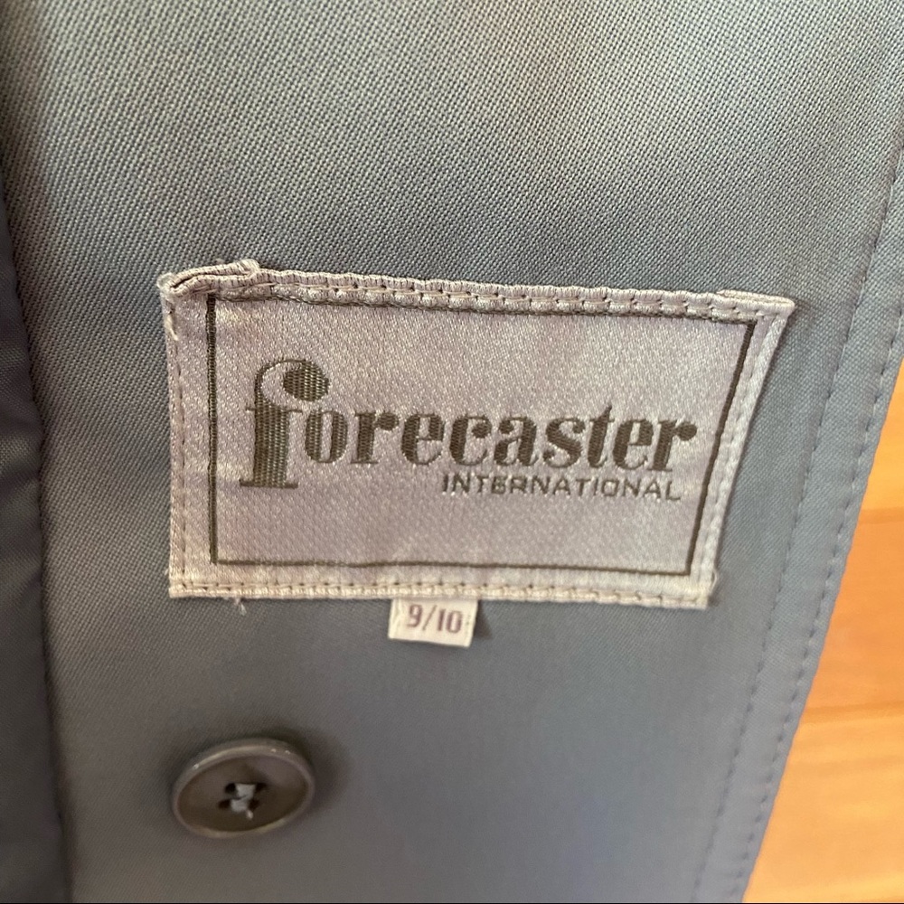 Vintage powder blue trench coat - Picture 5 of 7